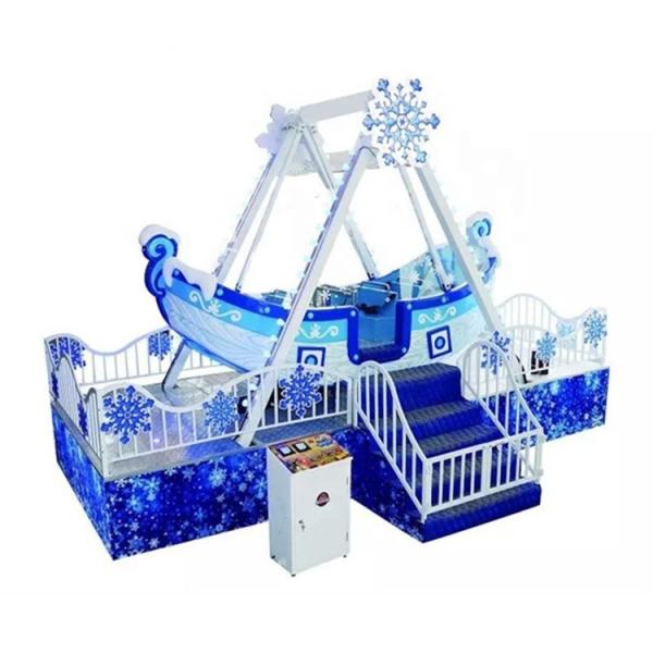 Custom Kids Arcade Machine / Amusement Park Ride Pirate Ship Children Playground Equipment