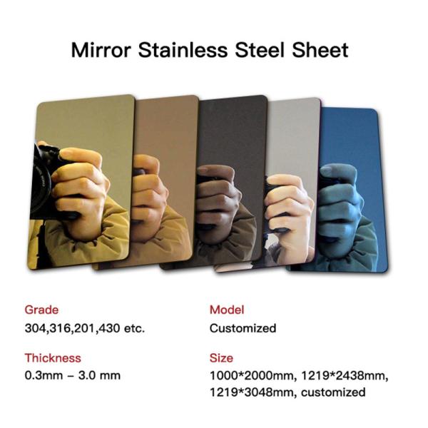201 цвет титана листа нержавеющей стали 321 зеркала золотой покрыли толщину 3.0mm