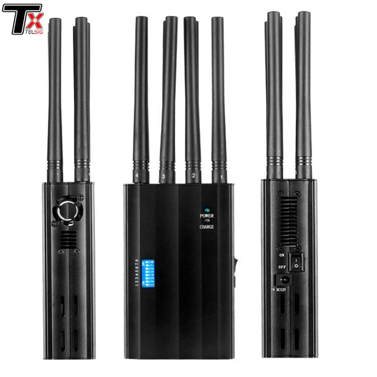 Блокатор сигнала увеличения Handheld канала Jammer 8 сигнала сотового телефона 5G высокий