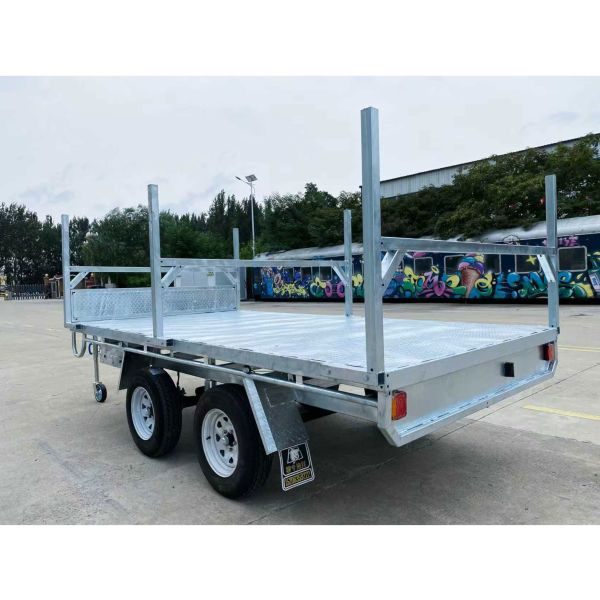Remorque de chantier galvanisée à chaud PTAC 3000 kg, remorque plate-forme
