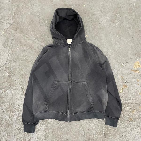 Anti-arrugas Acid Wash Hoodie personalizado de peso pesado 100 Hoodie de algodón francés Terry