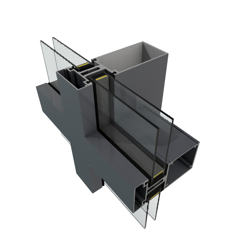 Premium Exposed Frame Glass Curtain Wall Commercial Building Curtain Wall Window System