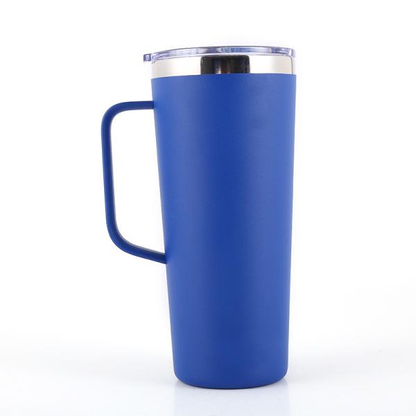 24oz Stainless Steel Insulated Coffee Mugs With Handles Keep Beverage Hot & Cold