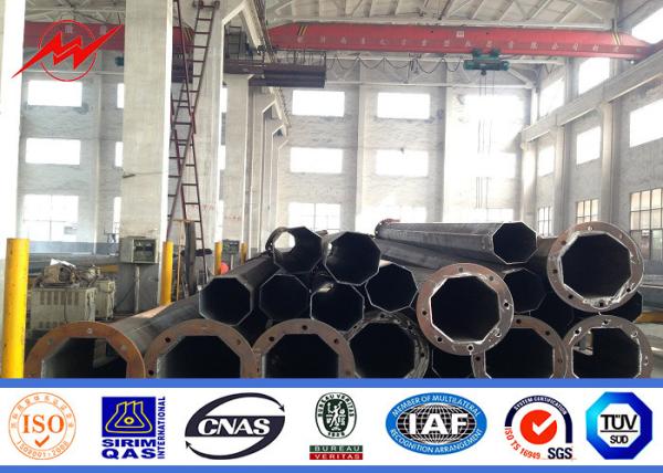 3mm 4mm Wall Thickness 9m 12m Electrical Power Pole For Telecommunication