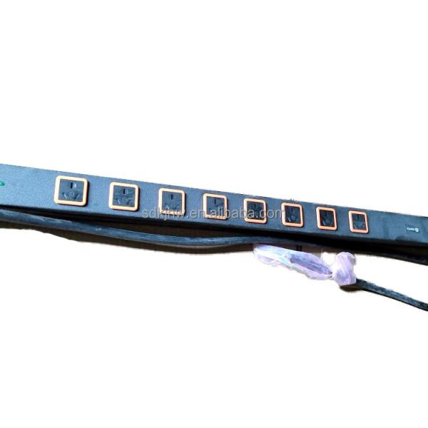 1U Rack Mount PDU with Network Communication and Single Phase AC 32A 100-240V Input