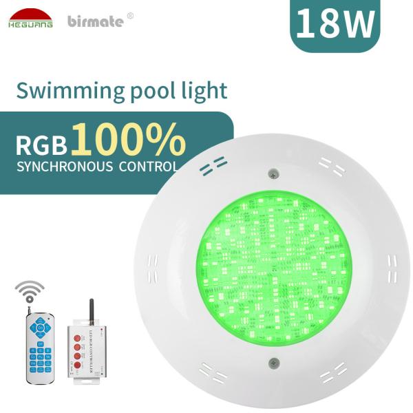 Le VDE d'IP68 AC12V a mené le contrôle synchrone de la lumière 18W de piscine