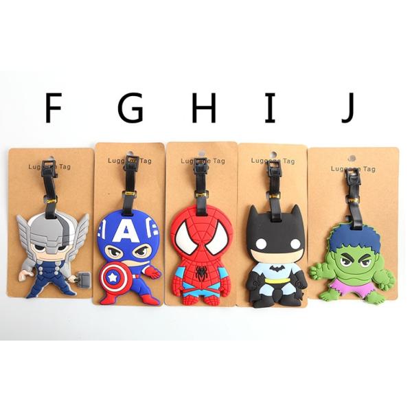 Custom cartoon luggage tag soft silicone luggage tag