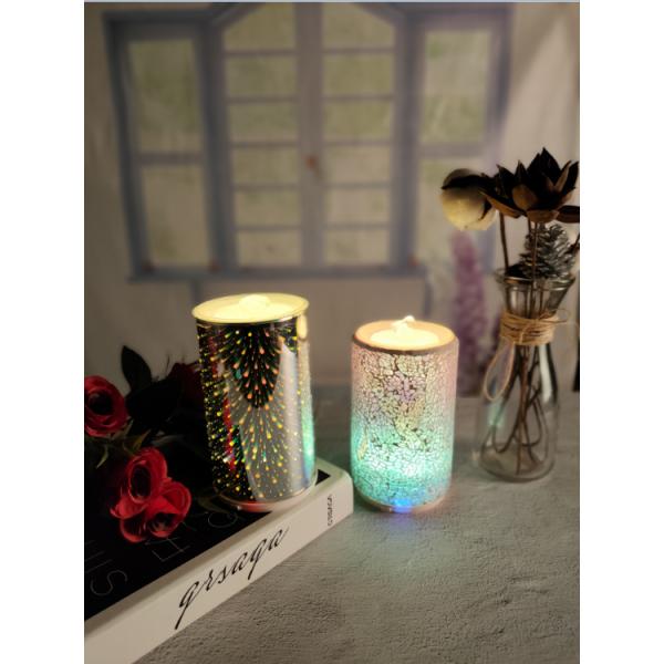 Lighting Decor Candle Mosaic Water Fountain
