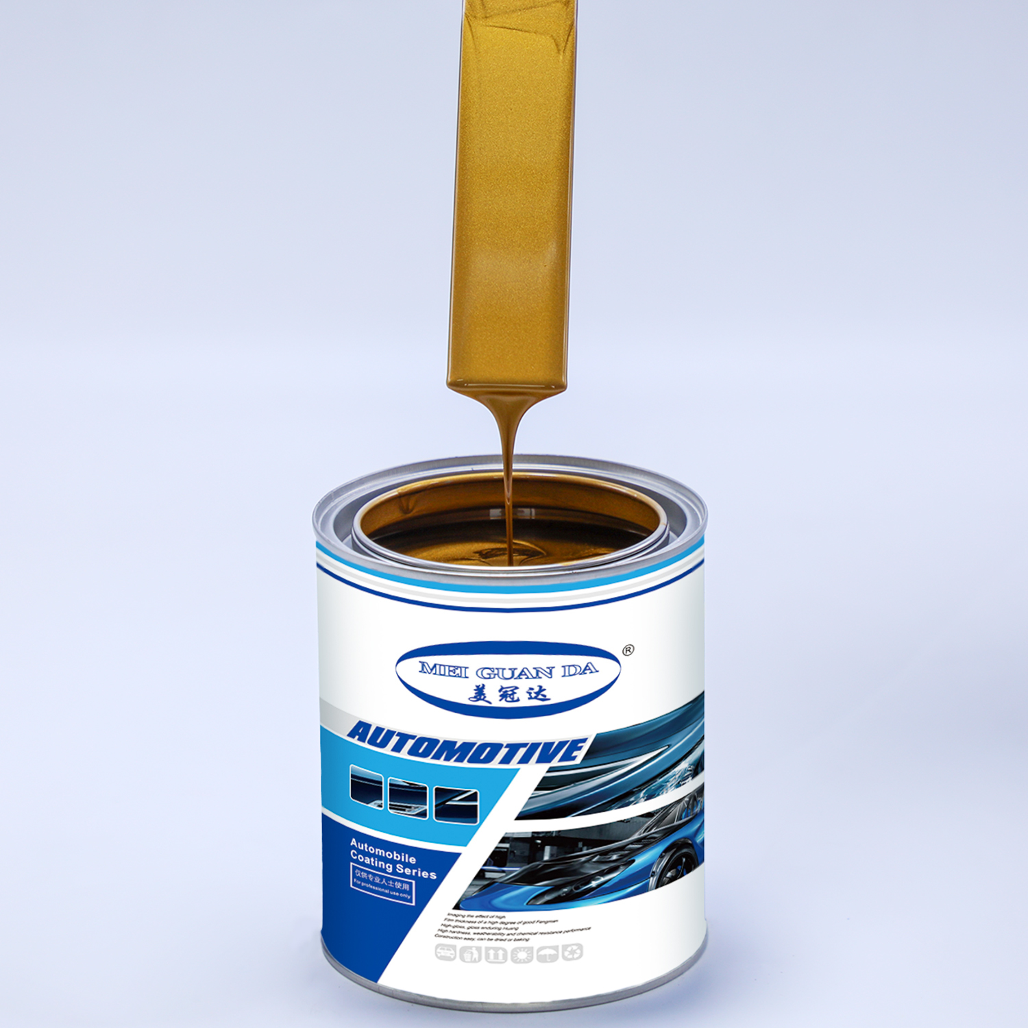 Wholesale 418 Golden Silver 1K Metallic Acrylic Paint Factory Price 7-14 Days