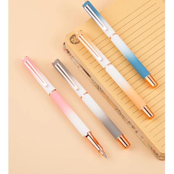 Metal upright pen 0.28 erasable erasing pen.Special color pen Metal pen for students School metal pen