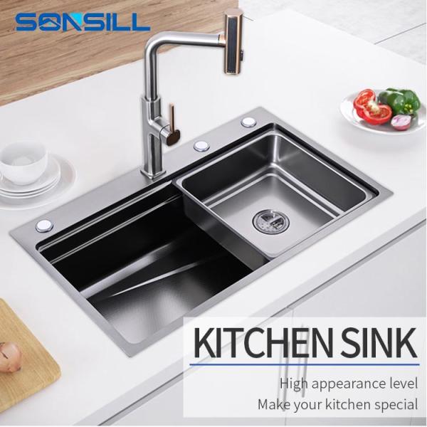 Nano Silver Single Slot Stainless Steel Kitchen Sink Inner Basin Size 660*405mm