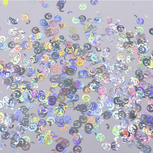 365 Colors Glitter Shaped Letter a in the Circle Glitter Shape Perfect Addition to Indoor Christmas Decoration