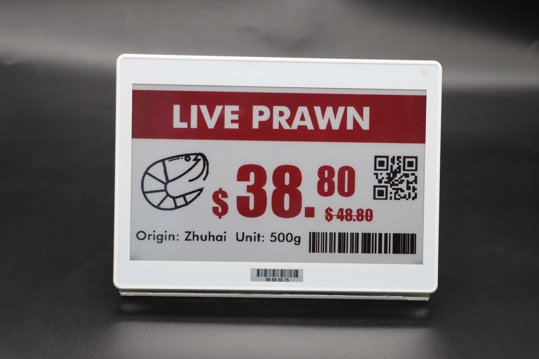 7.5 800*480 BWR E-Paper Display Bluetooth Rechargeable ESL Shelf Label Module