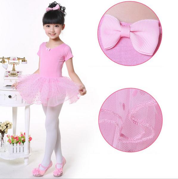 girl's dance tutus veil bitter fleabane dress costumes with short or long sleeve to choose
