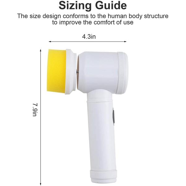 Depurador eléctrico de la vuelta del ABS recargable con 3 cabezas del cepillo