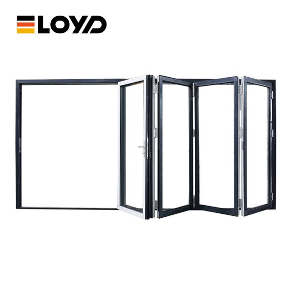 Panoramic Accordion Bi Folding Glass Doors For Balcony Partition Patio