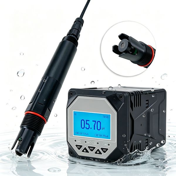 RS-485 and 4-20mA Output Type Online Chloride Ion Sensor with Temperature Compensation