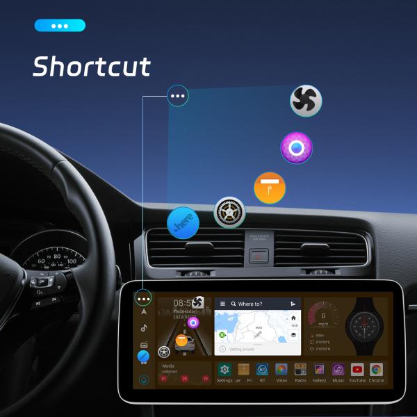 USB подключение 12,3 дюйма полный сенсорный экран QLED Android Автомобильное радио Универсальный год 6 128 ГБ