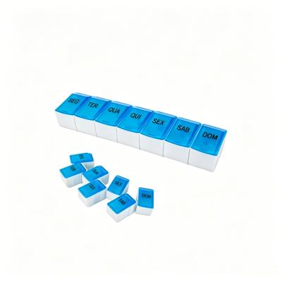 7-Day Individual Separable Compartments Medicine Organizer,Small Portable Clear