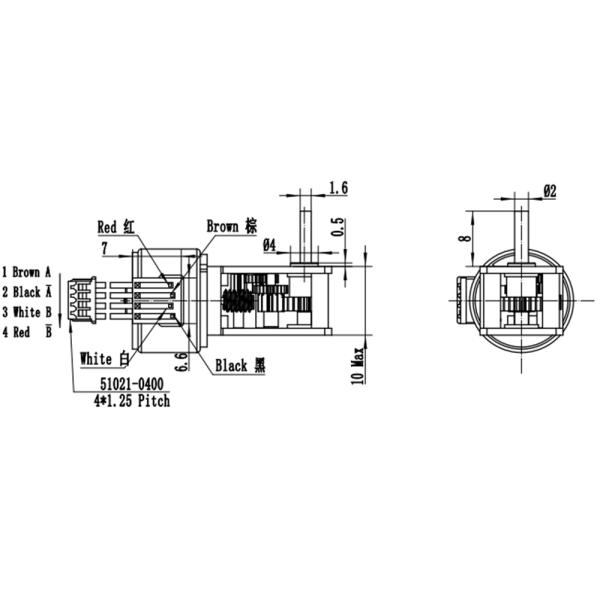 2 - мотор участка 15mm микро- зацепленный точностью Stepper с коробкой передач червя