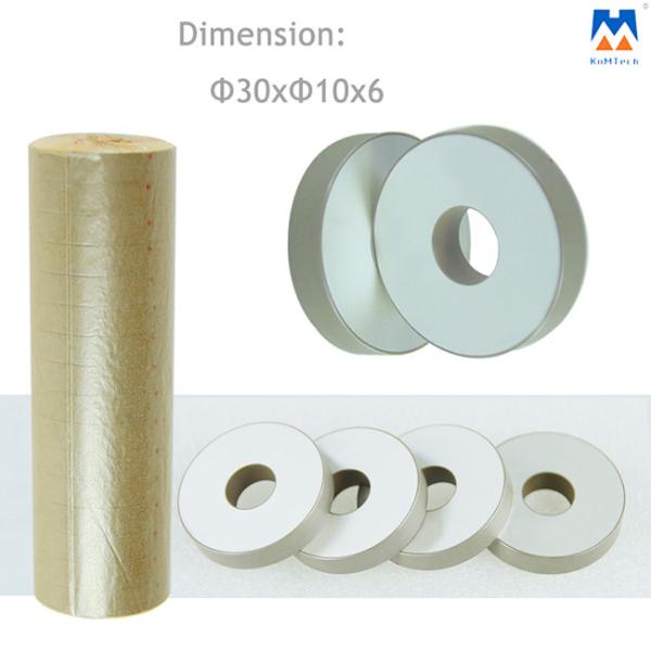 PZT8 Piezoelectric Ceramic Rings 30X10X6mm For Ultrasonic Transducer