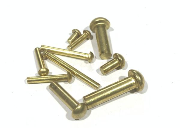 1/4 1/2 7/16 Copper Brass Flat head solid rivet M6 M12 M13 Round head rivet Custom size