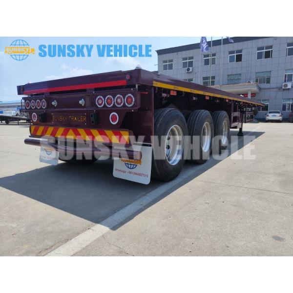 Flat Deck Trailer 3 Axle 40Ton Flatbed Trailer Bulk Cargo Semi Trailer