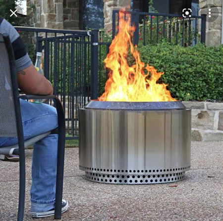19.5 Inch Stainless Steel Smokeless Fire Pit For Camping 15 Inch Bonfire Outdoor