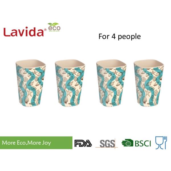 BPA Free Bamboo Fiber Mug High Strength Unbreakable Low Thermal Transfering