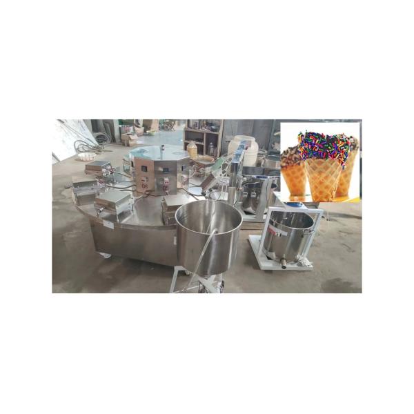 Customized Waffle Cone Baking Machine for Different Shape Rolled Ice Cream Cones