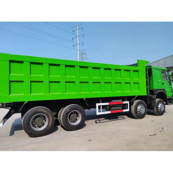 12 колес Зеленый цвет Sinotruk HOWO 8*4 Дамп-грузовик Подержанная шина грузовика 12.00r20