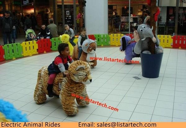 CE Certification Safe Design Animal Rides Plush Motorized Animals for Kids Mall Rides