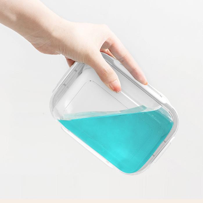 Hot Selling Large Capacity Kitchen Catering Transparent Glass Lunch Box Refrigerator Sealed Storage Box for Food