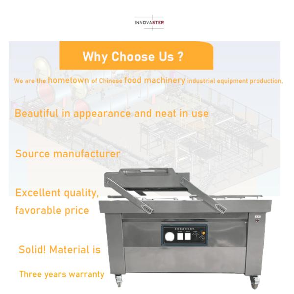 240Pa or Less Vacuum Food Vacuum Sealer with All Stainless Steel Double Vacuum Chamber