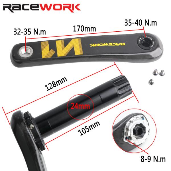 Bicicleta rodoviária Carbon Gxp Crank Integrado 10/11s Disco Único Disco Duplo 170mm comprimento