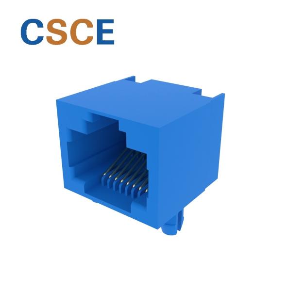 1*1 Ports RJ45 Modular Jack Contact Resistance 30mΩ Max For PC Board / IP Phone