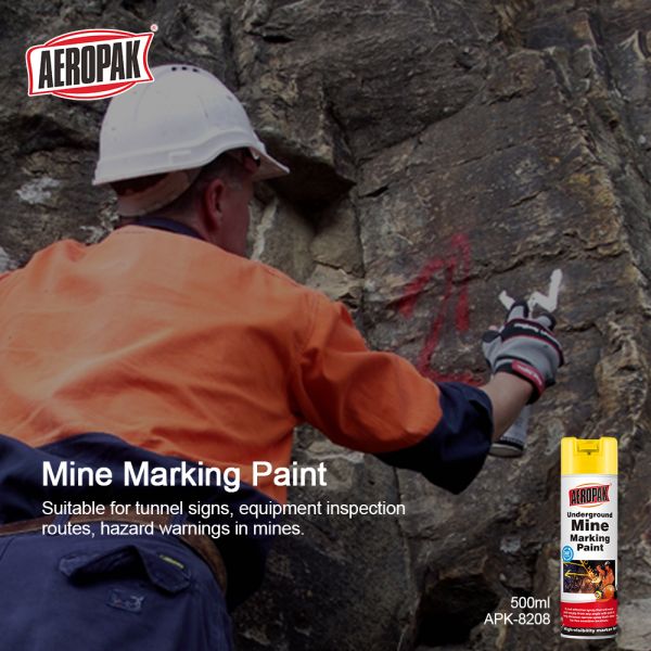 500ml 350g Non-Flammable Mine Marking Spray Paint with 3 Years Shelf Life for Underground Mine