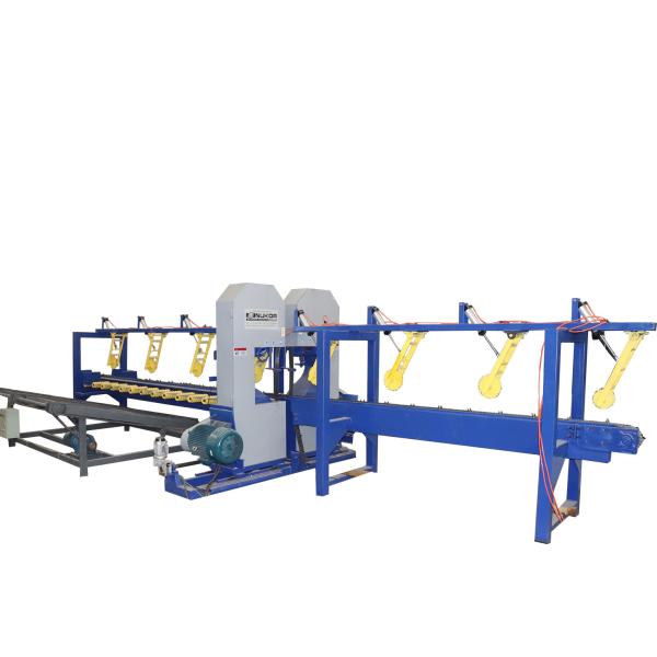 Industrial Timber Sawing Sawmill Machine Twin Blade Double Heads Automatic Sawmill Line