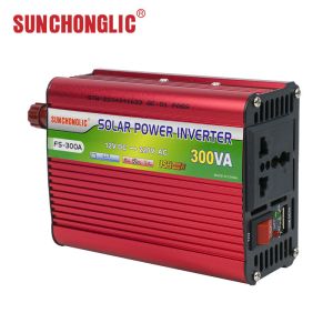 300VA 12V to 220V Modified Sine Wave Power Inverter with USB Output for Solar Applications