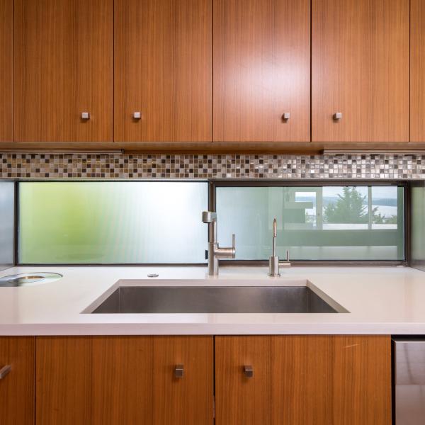 Brown Wood Veneer  Kitchen Cabinet Complete Full Home Custom