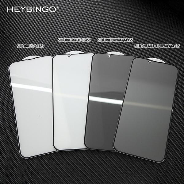 Anti Peep Matte 3D Screen Protector 9H Silicone Screen Protector For Iphone 14 13 Pro Max