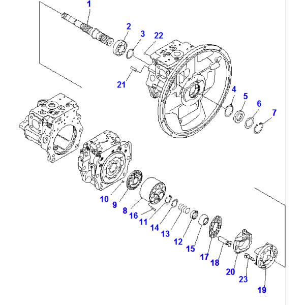 Части экскаватора PC300-7 гидравлические для HPV140 гидронасоса 708-2G-00024