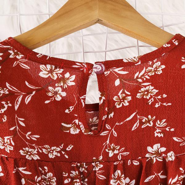 Spring Children'S Long Sleeved Floral Princess Dresses Girl'S Dress