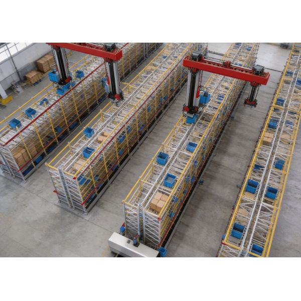 WMS Controlled Overhead Stacker Crane Logistics Centers OEM Automated Stacking Cranes