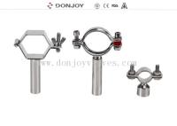 SS304 Heavy Duty Clamp Pipe Holder / TC Clamp / Pipe With Thread Or Bar