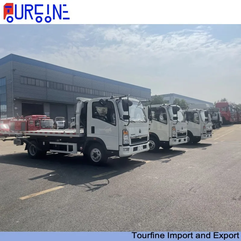 Sinotruk HOWO 4X2 Rollback Tow Truck 3T 5T Flatbed Recovery Wrecker for Vehicle Rescue
