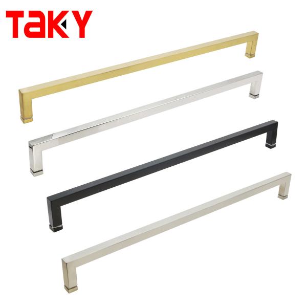 L Shape Golde Square Glass Door Handle Large Shower Door Towel bar Pull Handle

