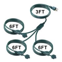 NEMA 5-15P から 5-15R 電源コード 3 切断口 1M USプラグ