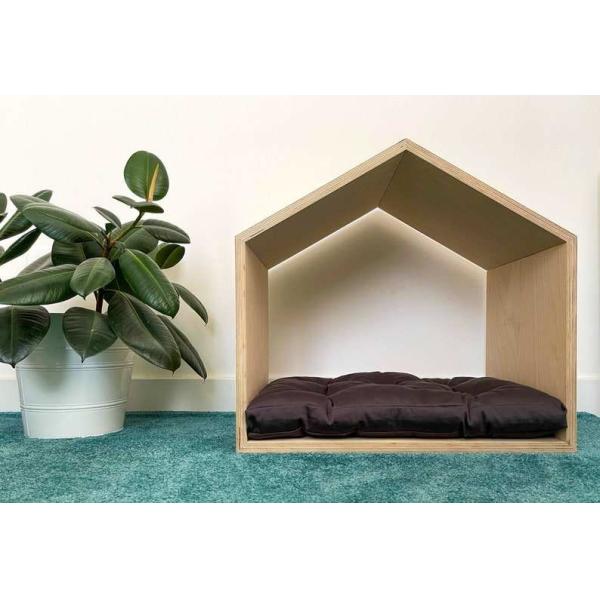 Casa de perro de madera interior modificada para requisitos particulares de los muebles de madera del animal doméstico los 58*40*54CM