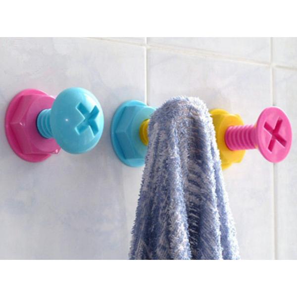 Plastic Cloth Hanging Hooks Wall Mounted Kids Bedroom Cloth Holder Cute Animal Design